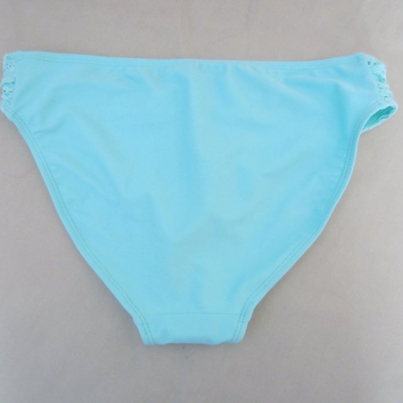 NWT Girl's SO - 2 pc. Swimwear - Size 16 -Aqua/Turquoise Lacy Accents Color Trim - Picture 6 of 10
